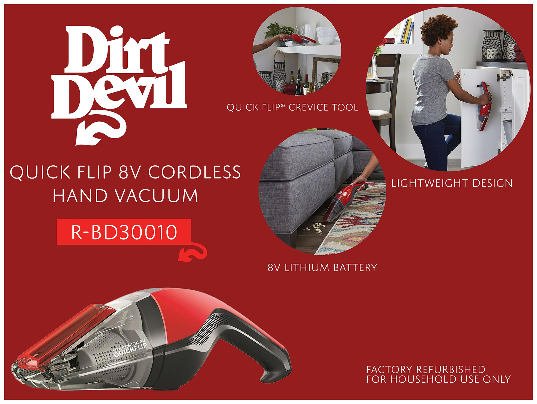 8V Charger for Dirt Devil Quick Flip 8v Handheld Vacuum BD30010 Part #  440009122 